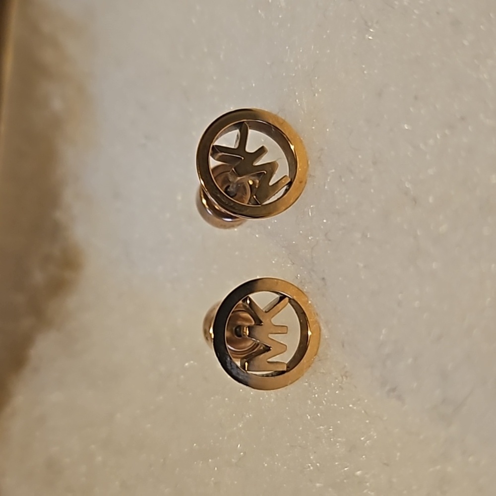 Rose Gold Michael Kors MK Stud Earrings